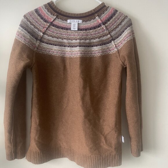 NEW Tabitha Webb Sweater Cardigan, Brown, Pink, Blue 80% Wool - Picture 3 of 6